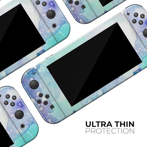 Design Skinz - متوافق مع Nintendo DSi XL - غطاء حماية من الفينيل مقاوم للخدش وقابل للإزالة - نسيج ألوان مائية ممتص بالنعناع in Saudi Arabia