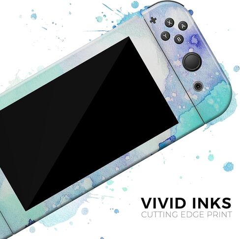 Design Skinz - متوافق مع Nintendo DSi XL - غطاء حماية من الفينيل مقاوم للخدش وقابل للإزالة - نسيج ألوان مائية ممتص بالنعناع in Saudi Arabia