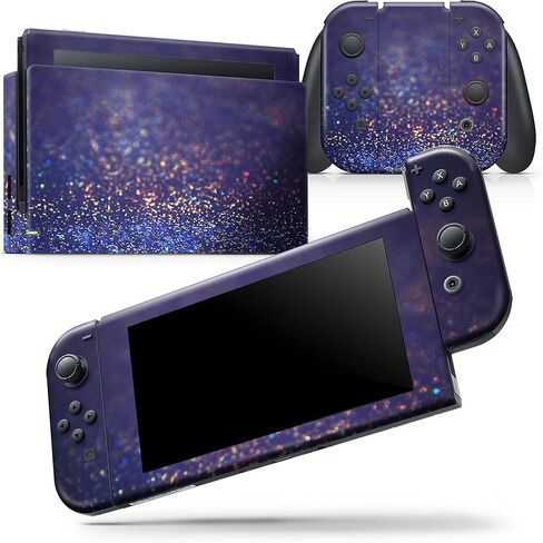 Design Skinz - Compatible with Nintendo DSi XL - Skin Decal Protective Scratch-Resistant Removable Vinyl Wrap Cover - Deep Blue with Gold Shimmering Orbs of Light in Saudi Arabia