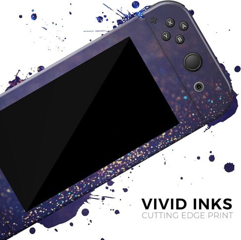 Design Skinz - Compatible with Nintendo DSi XL - Skin Decal Protective Scratch-Resistant Removable Vinyl Wrap Cover - Deep Blue with Gold Shimmering Orbs of Light in Saudi Arabia