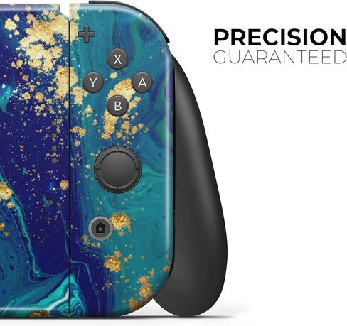 Design Skinz - متوافق مع Nintendo DSi XL - غطاء حماية من الفينيل مقاوم للخدش وقابل للإزالة - زيت أزرق مخضر متقشر ذهبي in Saudi Arabia