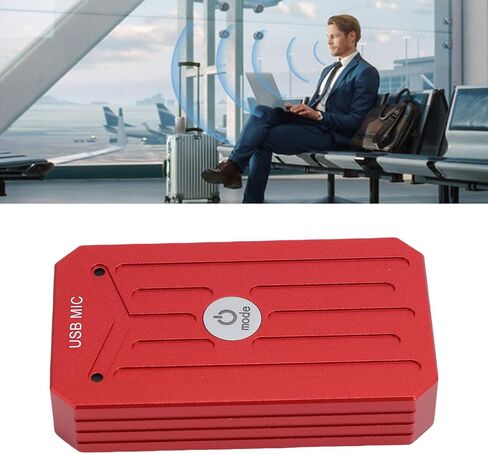 ميكروفون Yunseity USB للمؤتمرات، ميكروفون مكثف متعدد الاتجاهات بزاوية 360 درجة لتقليل الضوضاء، ميكروفون كمبيوتر بقناتين مع مسافة التقاط 3 أمتار، لألعاب تسجيل البث المباشر (رمادي نيزكي) in Kuwait