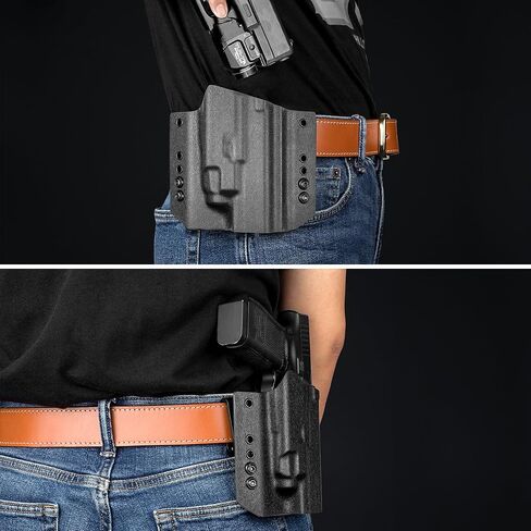 WARRIORLAND OWB Kydex Holster Optic Cut Compatible with Glock 17 G19 G44 G45 GEN 1-5 G23 G32 Gen 3-4 w/TLR-7 TLR-7A, Outside Waistband Carry Holster G19 TLR 7, Adj. Carry Position, Right Hand in Saudi Arabia