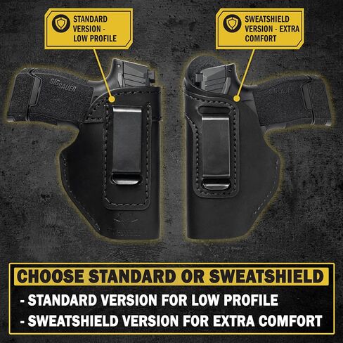 The Defender Leather IWB Holster - Made in USA - Fits Glock 42 | Sig P365 | Ruger LC9, LC9s | Kahr CM9, MK9, P9 | Springfield Hellcat and More in Saudi Arabia