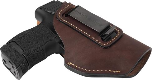 The Defender Leather IWB Holster - Made in USA - Fits Glock 42 | Sig P365 | Ruger LC9, LC9s | Kahr CM9, MK9, P9 | Springfield Hellcat and More in Saudi Arabia