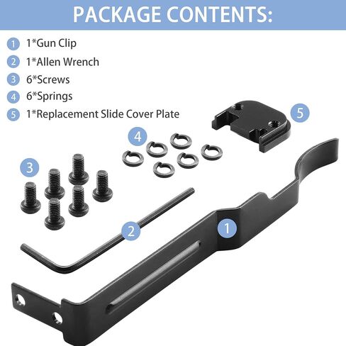 بندقية حزام كليب الحافظة كليب مخفي حمل بندقية كليب التكتيكية الحافظة كليب ل Glock Gen 1-5 نماذج 17/19/22/23/24/25/26/27/28/31/32/33/34/35/36 in Kuwait