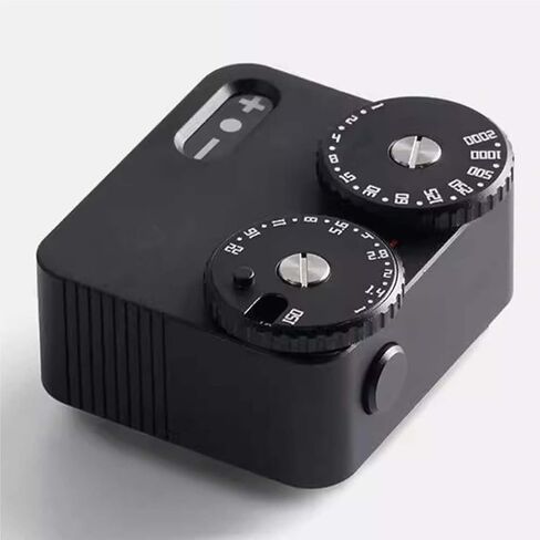 Light Meter for Cameras, Real-time Metering Tool, 2 Dial to Adjust Aperture and Shutter Speed 23 Gears, 45° Light Metering, with Adjustable Cold Shoe Mount, for Vintage Cameras(Black) in Saudi Arabia