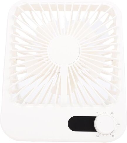 SUNGOOYUE Portable USB Desk Fan Quiet Rechargeable 100 Speeds LED Display for Travel Office Bedroom Camping White in Saudi Arabia