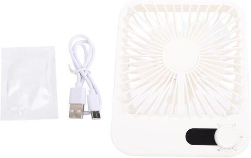 SUNGOOYUE Portable USB Desk Fan Quiet Rechargeable 100 Speeds LED Display for Travel Office Bedroom Camping White in Saudi Arabia