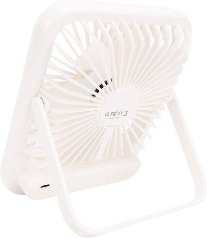 SUNGOOYUE Portable USB Desk Fan Quiet Rechargeable 100 Speeds LED Display for Travel Office Bedroom Camping White in Saudi Arabia