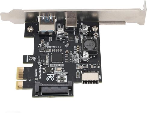 بطاقة توسيع Dpofirs PCIE 1X إلى النوع C، بطاقة توسيع PCIE 1X إلى USB 3.2 GEN1 ثابتة وتشغيل 5 جيجابت في الثانية للكمبيوتر المكتبي in Saudi Arabia