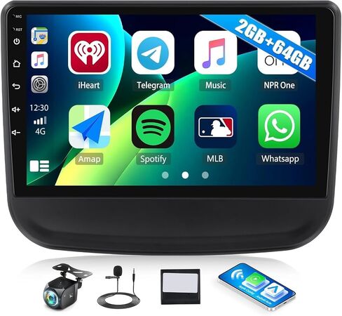 2G + 64G ستيريو سيارة لعام 2018 2019 2020 راديو شيفروليه تشيفي إكوينوكس مع CarPlay اللاسلكي Android Auto، شاشة لمس 10 بوصات راديو السيارة Android مع GPS Bluetooth WiFi RDS FM HD كاميرا احتياطية (عالية الجودة) in Saudi Arabia