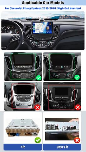 2G + 64G ستيريو سيارة لعام 2018 2019 2020 راديو شيفروليه تشيفي إكوينوكس مع CarPlay اللاسلكي Android Auto، شاشة لمس 10 بوصات راديو السيارة Android مع GPS Bluetooth WiFi RDS FM HD كاميرا احتياطية (عالية الجودة) in Saudi Arabia