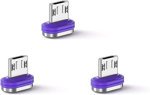 PD 240W 16PIN USB C محول مغناطيسي مايكرو USB نصائح موصل 180 درجة تدوير، جهاز شحن USB ونقل البيانات للهواتف الذكية، والكمبيوتر المحمول (USB C نصائح المغناطيسي 3 حزمة) in Kuwait