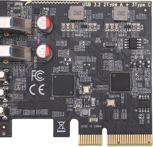 بطاقة Yoidesu PCIE USB C 3.2 Gen 2 مع عرض نطاق ترددي 10 جيجابت في الثانية، و5 منافذ USB (3 منافذ من النوع C و2 منافذ من النوع A)، ومحول PCI Express 3.0 X4 لسطح المكتب in Saudi Arabia
