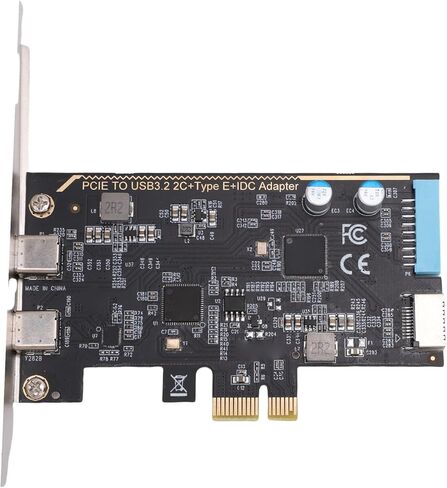 بطاقة توسيع GOWENIC PCIe إلى USB 3.2 GEN 1 مع عرض نطاق ترددي 5 جيجابت في الثانية، وبطاقة PCI Express مع منفذين من النوع C، ومحول توسيع PCIe 19pin للكمبيوتر المكتبي in Kuwait