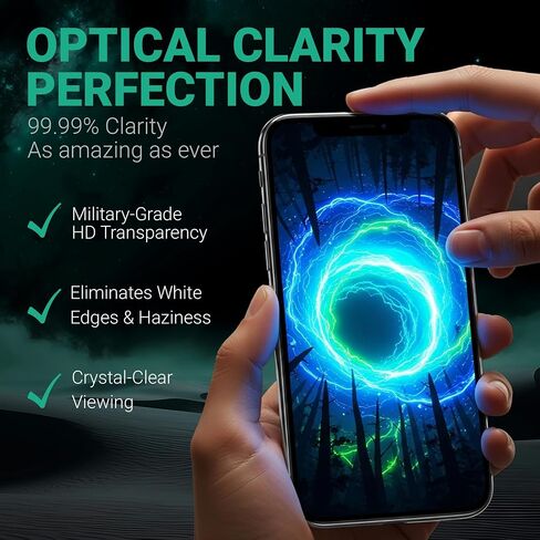 واقي شاشة مكون من عبوتين مناسب لهاتف iPhone 17 Pro Max وiPhone 16 Pro Max (6.9 بوصة)، تغطية كاملة من الزجاج المقسى، صلابة 9H، شفاف عالي الدقة، خالٍ من الفقاعات، مضاد للخدش، صديق للحافظة، مع مجموعة تركيب سهلة in Kuwait