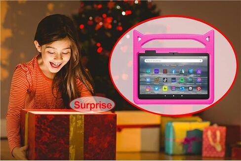 Fire 7 Tablet Case for Kids(12th Generation, 2022 Release), Lightweight Shockproof Kid-Friendly Cover with Handle & Kickstand.Not Compatible with TCL Onn 7in Tablets Tablet(Pink) in Kuwait