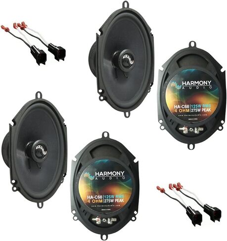 Harmony Audio C68 Factory Premium Speaker Replacement Package Compatible with Ford Ranger 1998 1999 2000 2001 2002 2003 2004 2005 2006 2007 2008 2009 2010 2011 in Saudi Arabia