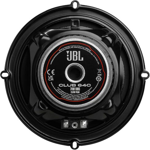 JBL Club 64C - 6-1/2 بوصة (160 ملم) نظام مكبر صوت ثنائي الاتجاه، 70 وات RMS، ذروة 210 وات، الحساسية (@ 2.83 فولت): 92 ديسيبل، استجابة التردد: 55 هرتز - 20 كيلو هرتز، المعاوقة الاسمية: 3.0 أوم (متجددة) in Kuwait