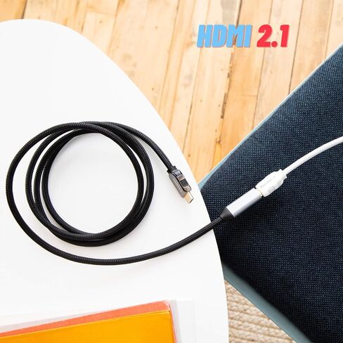 كابل تمديد Pacroban HDMI بطول 6 أقدام - eARC وDolby Atmos، HDMI 2.1، 8K@60هرتز، 4K@120هرتز، سرعة فائقة 48 جيجابت في الثانية، | كابل HDMI ذكر إلى أنثى لجهاز Roku، Fire TV Stick، الكمبيوتر المحمول، الكمبيوتر الشخصي، جهاز العرض in Kuwait