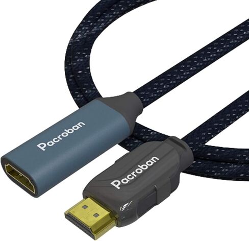 كابل تمديد Pacroban HDMI بطول 6 أقدام - eARC وDolby Atmos، HDMI 2.1، 8K@60هرتز، 4K@120هرتز، سرعة فائقة 48 جيجابت في الثانية، | كابل HDMI ذكر إلى أنثى لجهاز Roku، Fire TV Stick، الكمبيوتر المحمول، الكمبيوتر الشخصي، جهاز العرض in Saudi Arabia