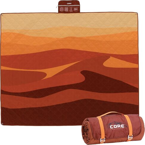 CORE Outdoor Weighted Blanket | Packable Waterproof Picnic Blanket, Beach Mat, Tent Camping Rug, & Stadium Blanket | Large Portable 94" x 78" Quilt Design with Built-in Straps and Carry Handle in Saudi Arabia