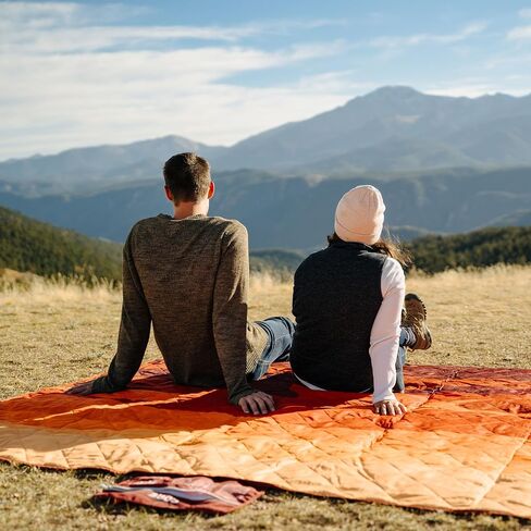 CORE Outdoor Weighted Blanket | Packable Waterproof Picnic Blanket, Beach Mat, Tent Camping Rug, & Stadium Blanket | Large Portable 94" x 78" Quilt Design with Built-in Straps and Carry Handle in Saudi Arabia