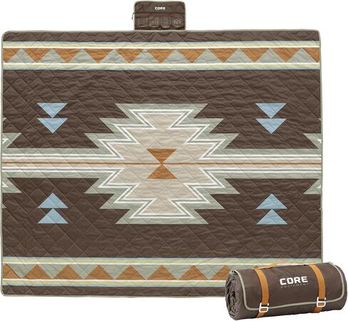 CORE Outdoor Weighted Blanket | Packable Waterproof Picnic Blanket, Beach Mat, Tent Camping Rug, & Stadium Blanket | Large Portable 94" x 78" Quilt Design with Built-in Straps and Carry Handle in Kuwait