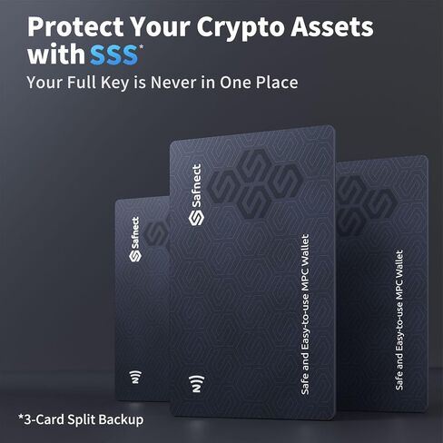 NFC Crypto Hardware Wallet – 3-Card Seedless Backup, Cold Storage for BTC Bitcoin, ETH Ethereum, Solana & 2,000+ Coins, No Recovery Phrase Needed, Ultra-Secure Offline Wallet, One-Tap Setup in Saudi Arabia