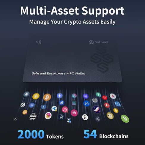 NFC Crypto Hardware Wallet – 3-Card Seedless Backup, Cold Storage for BTC Bitcoin, ETH Ethereum, Solana & 2,000+ Coins, No Recovery Phrase Needed, Ultra-Secure Offline Wallet, One-Tap Setup in Saudi Arabia