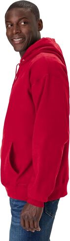Hanes Men's Ultimate Cotton Heavyweight Pullover Hoodie Sweatshirt, Deep Red, Large in Saudi Arabia