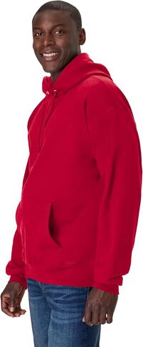 Hanes Men's Ultimate Cotton Heavyweight Pullover Hoodie Sweatshirt, Deep Red, Large in Saudi Arabia
