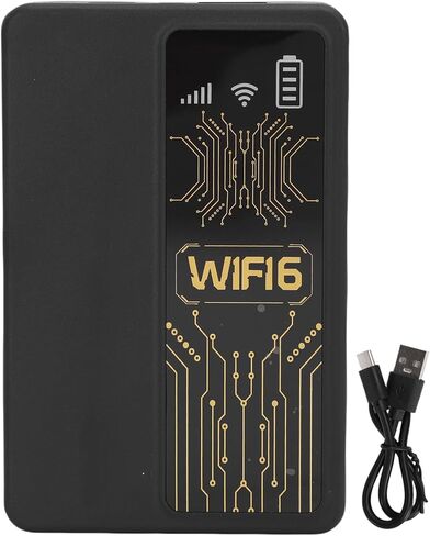 راوتر هوت سبوت متنقل 4G LTE، جهاز نقطة اتصال واي فاي محمول مع فتحة بطاقة SIM، نوم تلقائي 10 دقائق، توصيل 10 أجهزة، للسفر المنزلي (أسود) in Saudi Arabia