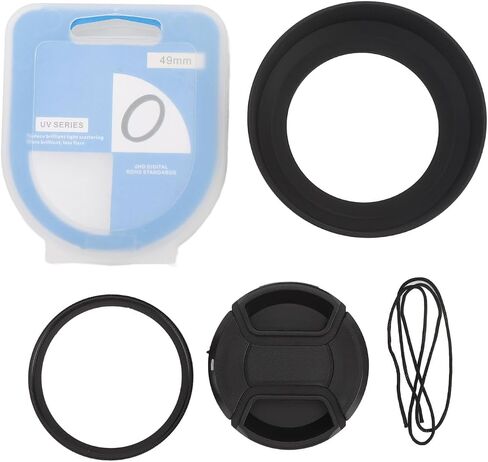 Tbest 49MM Filter Lens Hood Kit Camera Lens Cap for AF28mm F2. 8 35-70mm F3.3-4.5 24-70mm F3.5-5.6 IX Lens in Saudi Arabia