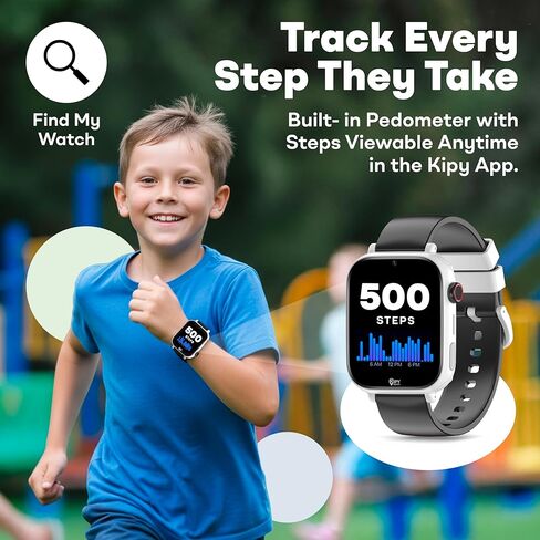 ساعة ذكية Kipywatch للأطفال - ساعة ذكية للأطفال مع جهاز تعقب GPS وتنبيه المناطق الآمنة - رسائل نصية قصيرة ومكالمات صوتية وفيديو - مع وضع المدرسة - تطبيق الوالدين، الاشتراك مطلوب - هدايا للأولاد من سن 3 إلى 12 - أسود in Saudi Arabia