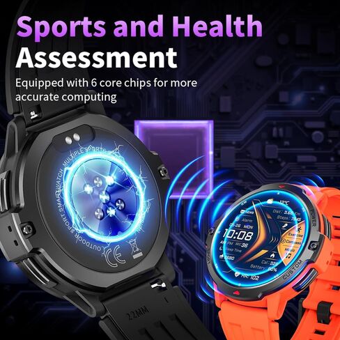 Smart Watch for Men GNSS Positioning,1.46'' Military Smart Watches Blutooth Answer/Dial Calls,100+ Sports&3ATM Waterproof Outdoor Fitness Tracker,24/7 Sleep&Heart Rate Monitor for Android iOS-Black in Saudi Arabia