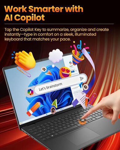 كمبيوتر محمول للأعمال بشاشة تعمل باللمس مقاس 16 بوصة من Dell - AMD Ryzen 7 250(Beat Ultra 7 258V)| 16 قمم NPU | مفتاح مساعد الطيار AI | شاشة FHD+ مقاس 16 بوصة | لوحة مفاتيح بإضاءة خلفية|Win 11 Pro|أسود كربوني (64 جيجابايت DDR5 | 2 تيرابايت SSD) in Saudi Arabia