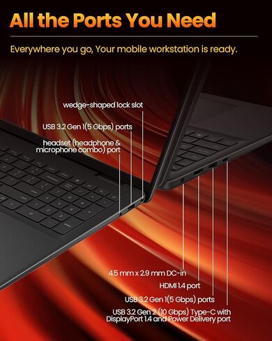 كمبيوتر محمول للأعمال بشاشة تعمل باللمس مقاس 16 بوصة من Dell - AMD Ryzen 7 250(Beat Ultra 7 258V)| 16 قمم NPU | مفتاح مساعد الطيار AI | شاشة FHD+ مقاس 16 بوصة | لوحة مفاتيح بإضاءة خلفية|Win 11 Pro|أسود كربوني (64 جيجابايت DDR5 | 2 تيرابايت SSD) in Saudi Arabia