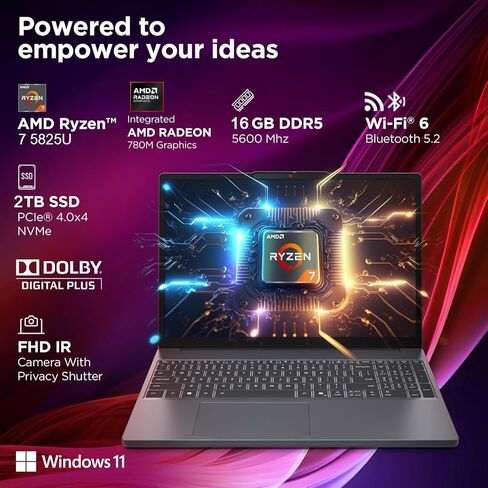 Lenovo 2026 الجيل الجديد 15.6 بوصة كمبيوتر محمول للأعمال والطلاب | AMD Ryzen 7 5825U (يتفوق على i9-10885H) | ذاكرة الوصول العشوائي 16 جيجابايت | 512 جيجابايت SSD | تصميم هادئ للغاية | عمر بطارية طويل | Wi-Fi 6 | Windows 11 | WOWPC in Saudi Arabia