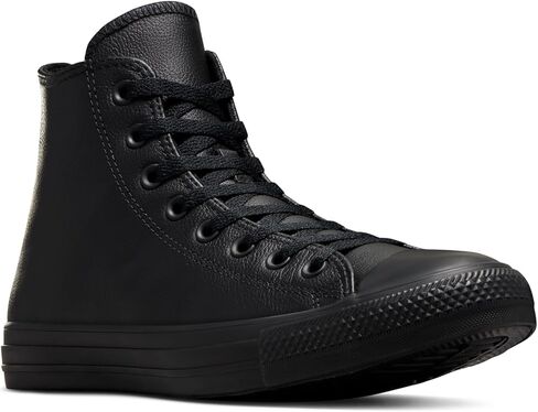 حذاء Converse Chuck Taylor All Star جلدي عالي الجودة، أسود أحادي، 9 B(M) US Women / 7 D(M) US Men in Saudi Arabia