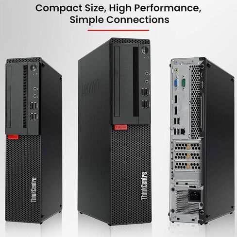كمبيوتر مكتبي Lenovo ThinkCentre M910S - معالج Intel Core i5-6500 الجيل السادس - ذاكرة وصول عشوائي DDR4 سعة 16 جيجابايت - SSD سعة 512 جيجابايت - شاشة LED 24 بوصة - WiFi - لوحة مفاتيح وماوس - Windows 11 Pro (متجدد) in Saudi Arabia