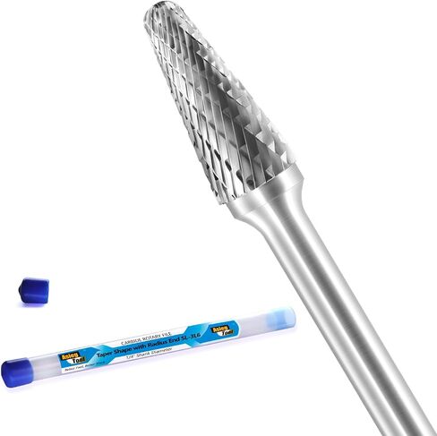 SL-3 Tungsten Carbide Burr Rotary File Taper Shape with Radius End Double Cut with 1/4"Shank for Die Grinder Drill Bit in Kuwait