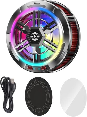 Cooler With Strong Attachment, 24W Phone And Tablet Cooling Fan, Led Temp Display, Silent Operation, Type-C, 3.9 Oz Design in Saudi Arabia