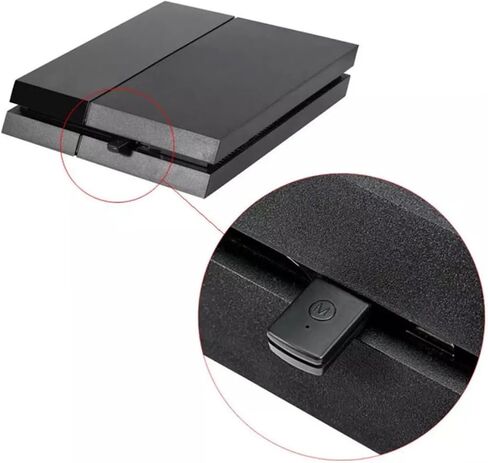 محول دونجل لاسلكي USB طقم إرسال جهاز استقبال دونجل لاسلكي متوافق مع سماعة رأس لاسلكية PS5 جهاز استقبال أسود in Saudi Arabia