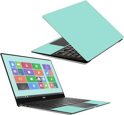 MightySkins Skin Compatible with Dell XPS 13" 9370 (2018) - Solid Seafoam | Protective, Durable, and Unique Vinyl Decal wrap Cover | Easy to Apply, Remove, and Change Styles | Made in The USA in Saudi Arabia