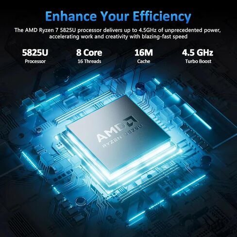 HP Pavilion Business Laptop Computer, Copilot AI, 15.6" FHD IPS Display, 8-Core AMD Ryzen 7, 16GB RAM, 1TB Storage (512GB SSD+500GB Ext), Numeric Keypad, HubxcelAccessory, Win 11 Pro, Lifetime Office in Kuwait