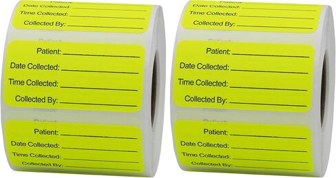 Specimen Collection Medical Healthcare Labels, 1 x 2" Inch Rectangles, 500 Total Per Roll in Saudi Arabia
