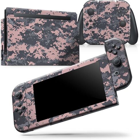 Design Skinz - Compatible with Nintendo DSi XL - Skin Decal Protective Scratch-Resistant Removable Vinyl Wrap Cover - Subtle Pink and Gray Digital Camouflage in Saudi Arabia