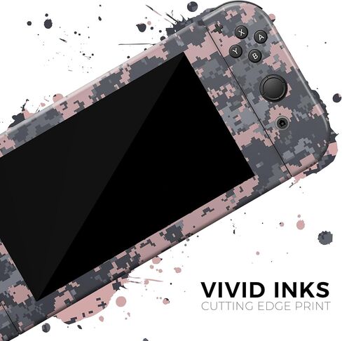 Design Skinz - Compatible with Nintendo DSi XL - Skin Decal Protective Scratch-Resistant Removable Vinyl Wrap Cover - Subtle Pink and Gray Digital Camouflage in Saudi Arabia
